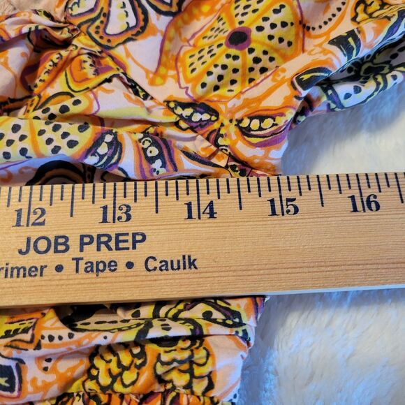 Sam Edelman Medium dress Erica mini flower pockets crepe smocked - Picture 13 of 16